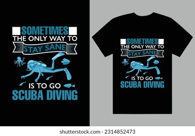 scuba diving t shirt design