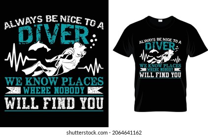 Scuba Diving T-shirt Design and Template 