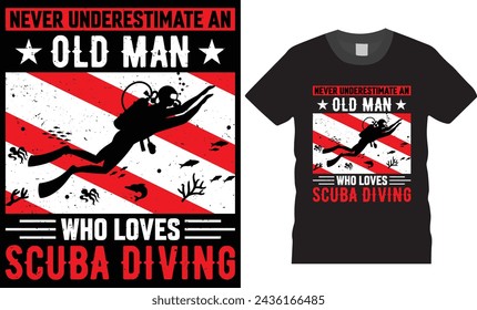 Scuba diving typography graphic t-shirt design. All People Lovers. scuba diving life, American Scuba diving design. Scuba diving design ready for print poster cards vectors