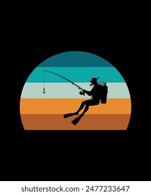 Scuba Diving Vintage T-Shirt Design