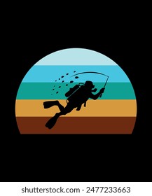 Scuba Diving Vintage T-Shirt Design