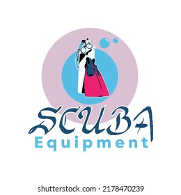 Scuba equipment Logo design vector