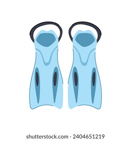scuba flippers cartoon. aquatics line, logo adventure, character water scuba flippers sign. isolated symbol vector illustration