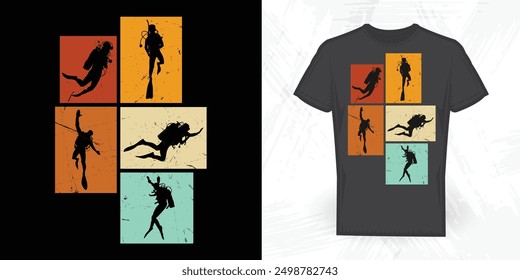 Scuba Funny Vintage Scuba T-shirt Design