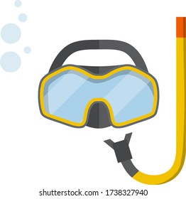 Scuba gear. Snorkel and glasses.