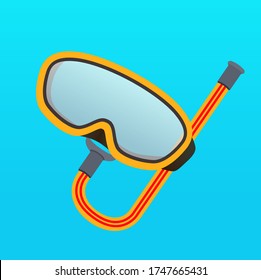 scuba gear vector, summer, diving, swimming, sports.