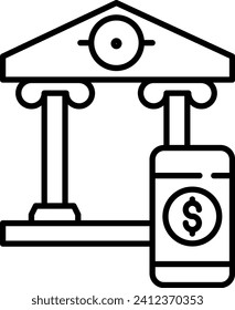 scuba glass Outline vector illustration icon