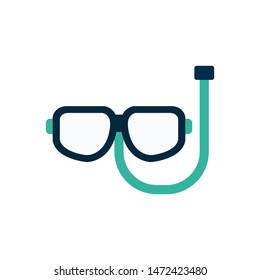 scuba glyph flat vector icon