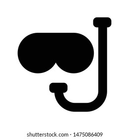 scuba glyph flat vector icon