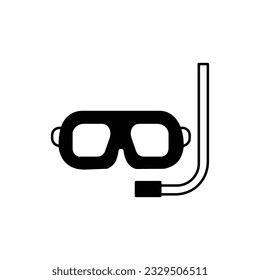 Scuba goggles Glyph Vector Icon that can easily edit or modify

