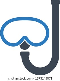 Scuba icon, diving mask icon vector illustration 