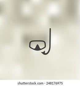 scuba icon on blurred background