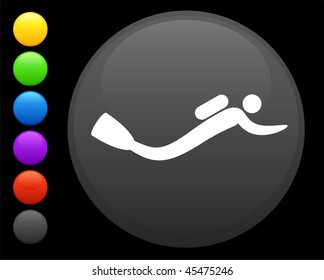 scuba icon on round internet button original vector illustration 6 color versions included