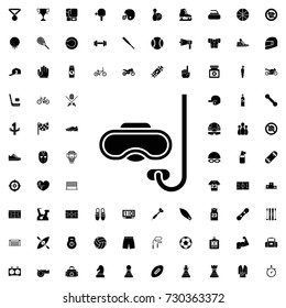 Scuba Icon. Set Of Filled Sport Icons.