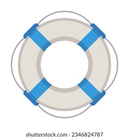 Scuba lifebuoy vector illustration. Gear for diving isolated on white background. Sports concept