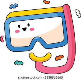 Scuba Mask Cute Summer Sticker 