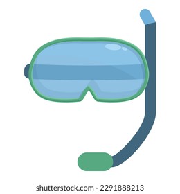 Scuba mask icon cartoon vector. Dive equipment. Water sport