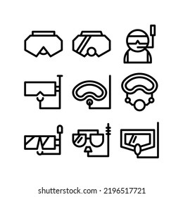 scuba mask icon or logo isolated sign symbol vector illustration - Collection of high quality black style vector icons
