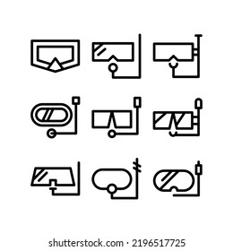 scuba mask icon or logo isolated sign symbol vector illustration - Collection of high quality black style vector icons
