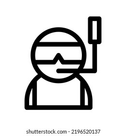 scuba mask icon or logo isolated sign symbol vector illustration - high quality black style vector icons
