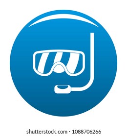 Scuba mask icon. Simple illustration of scuba mask vector icon for any design blue