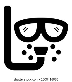 Scuba mask icon vector