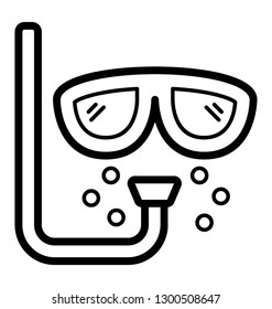 Scuba mask icon vector