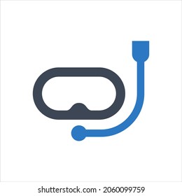 Scuba mask icon vector graphic illustration