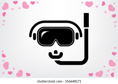 scuba mask icon vector illustration eps10.