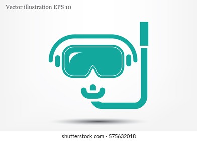 scuba mask icon vector illustration.
