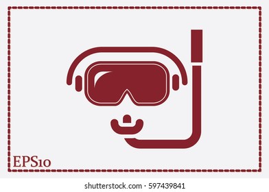 scuba mask icon vector illustration.