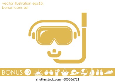 scuba mask icon vector illustration eps10.