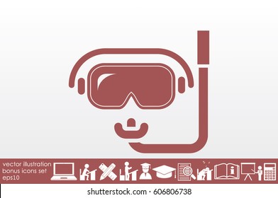 scuba mask icon vector illustration eps10.