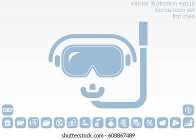 scuba mask icon vector illustration eps10.