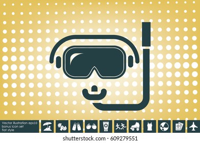 scuba mask icon vector illustration eps10.