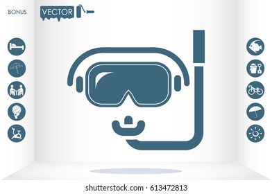 scuba mask icon vector illustration eps10.