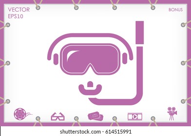 scuba mask icon vector illustration eps10.