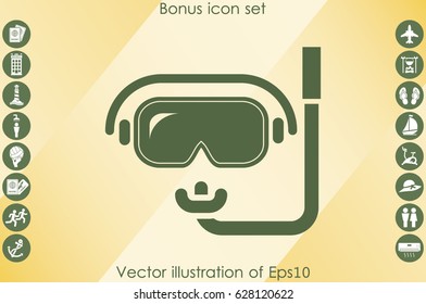 scuba mask icon vector illustration eps10.