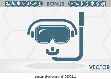 scuba mask icon vector illustration eps10.