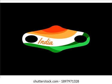 Scuba Mask INDIA Indicador vector Vector simple moderno