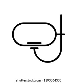 Scuba mask isolated minimal single flat linear icon for application and info-graphic. Diving line vector icon for websites and mobile minimalistic flat design.