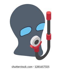 Scuba mask, isometric vector icon