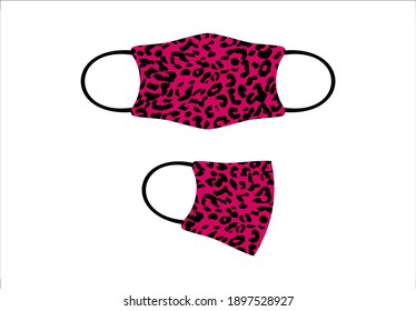 Scuba Mask Medical Leopard pattern design vector