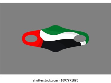Scuba Mask UEA Flag vector Simple Vector