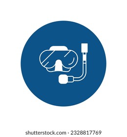 Máscara de Scuba Icono de vector con colores de fondo de moda que pueden editar o modificar fácilmente

