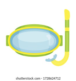 Scuba mask vector icon.Cartoon vector icon isolated on white background scuba mask.