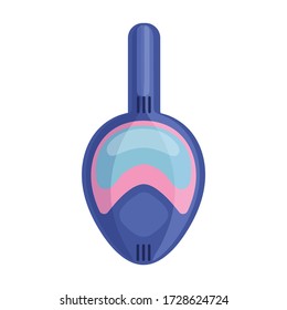 Scuba mask vector icon.Cartoon vector icon isolated on white background scuba mask.