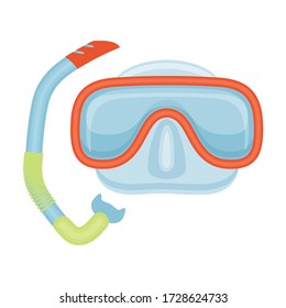 Scuba mask vector icon.Cartoon vector icon isolated on white background scuba mask.