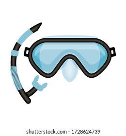 Scuba mask vector icon.Cartoon vector icon isolated on white background scuba mask.