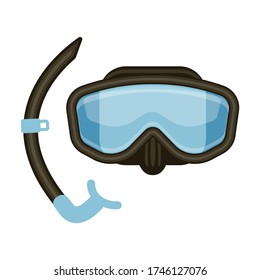 Scuba mask vector icon.Cartoon vector icon isolated on white background scuba mask.